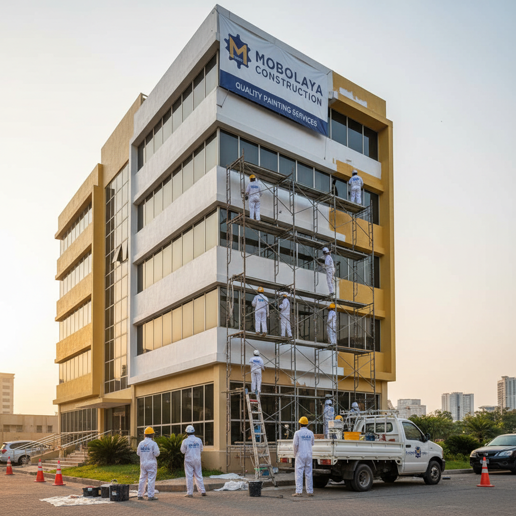 Commercial Painting, Add mobolaya construction as the company that will be doing the painting